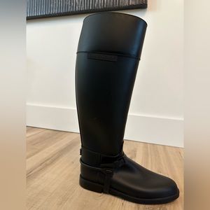 Givenchy black rubber boots, 9